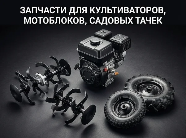 Запчасти для культиваторов, мотоблоков, садовых тачекачки садовые