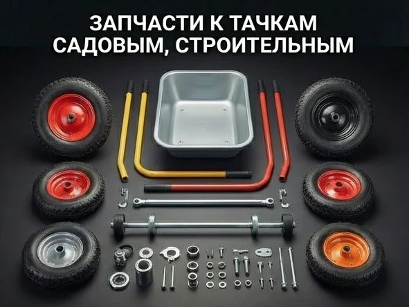 Запчасти к тачкам садовым, строительным