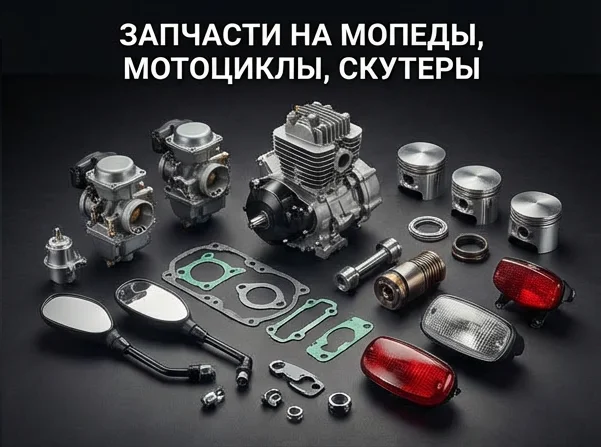 Запчасти на мопеды, мотоциклы, скутеры