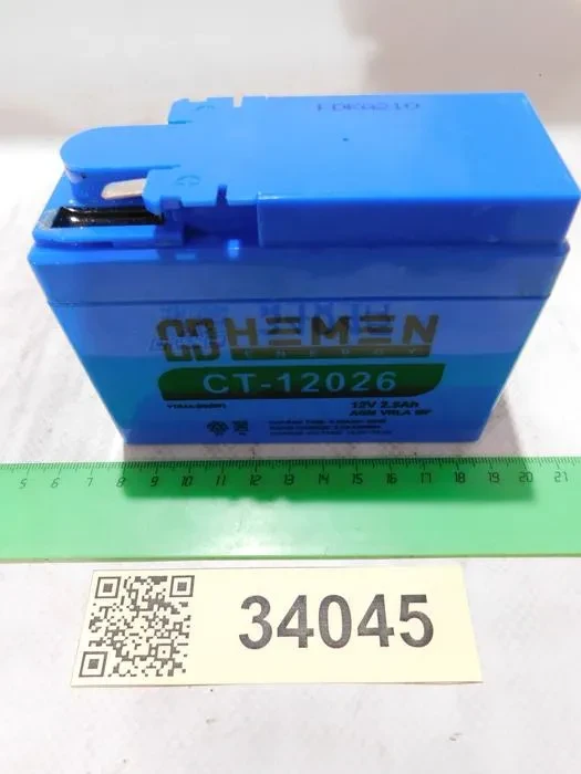АКБ 12В    2.5А  (113*49*85) кислотный герм.  "HEMEN" CT12026 на Аккумуляторы для мототехники Каталог Вело-Мото